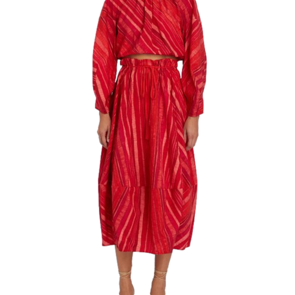 Cult Gaia OSHUN skirt Large NWT silk cotton blend NWT gorgeous